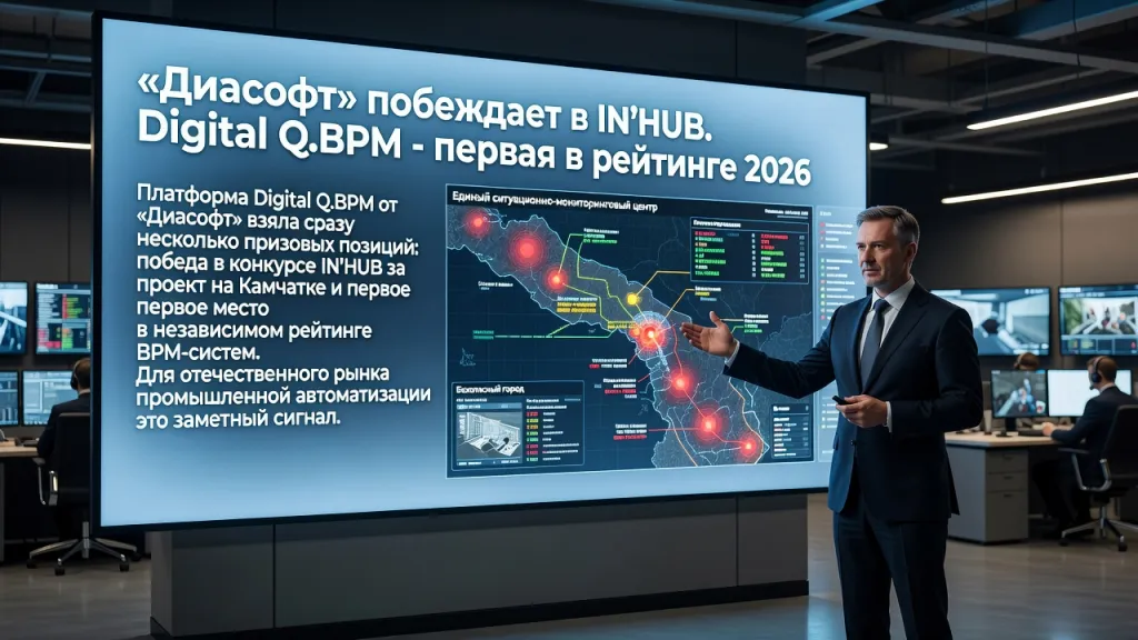 «Диасофт» побеждает в IN'HUB. Digital Q.BPM - первая в рейтинге 2026